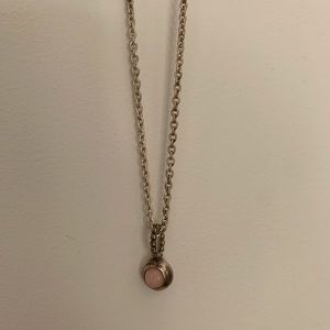 Pandora Silver 925 Pink Opal Necklace